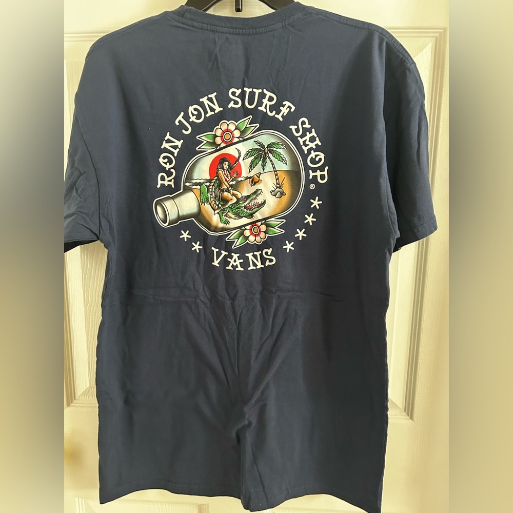 Vans Men's Ron Jon Navy short sleeve T-Shirt - Picture 5 of 5